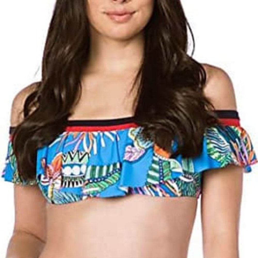 Trina Turk Off Shoulder Bikini Top US 10 - Picture 3 of 7
